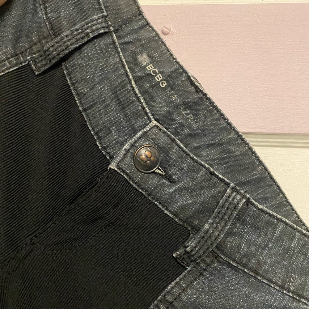 BCBG KNIT & DENIM PANTS